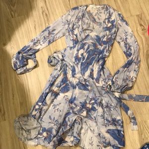 DVF high low wrap dress